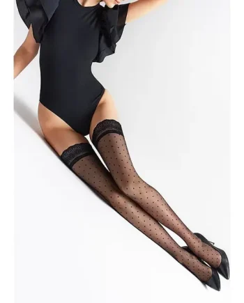 Marilyn Coco Dotty Lace Top Hold Ups