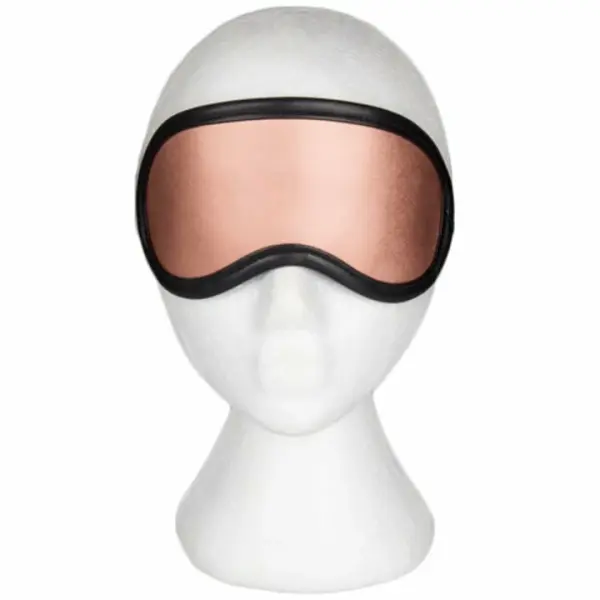 Outlet 😀 Bondara Luxe Rose Gold Real Leather Blindfold ✔️