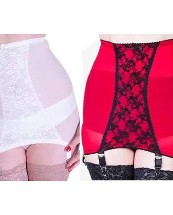 Feminine Longline Girdle In Black, Red Or White