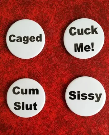 Men’s Sissy & Cuckold Button Badges Set (SBS1)