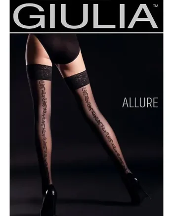 Giulia Allure Floral Backseam Hold Ups N.2