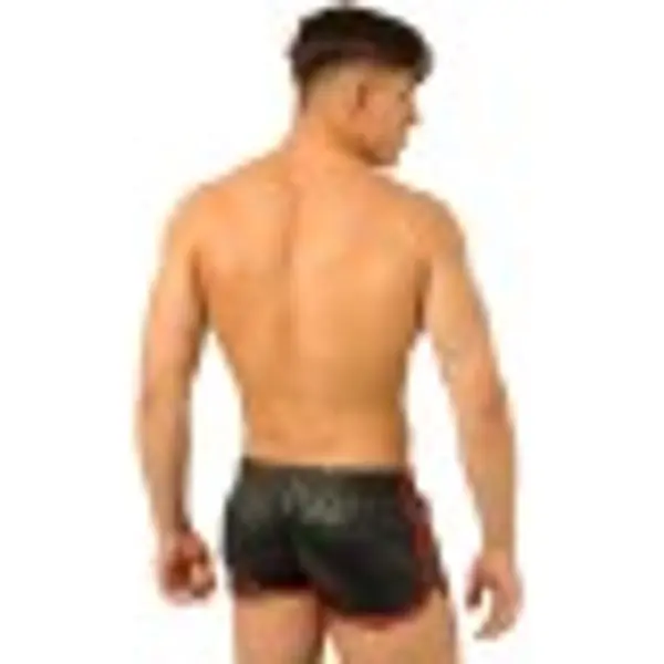 Fist Leather Shorts • Black - Red