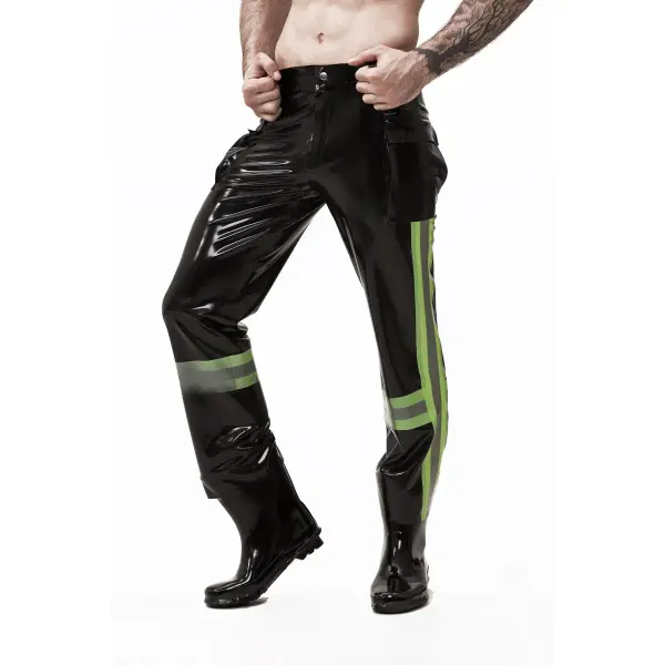 Latex Male Emergency Latex Uniform Pants