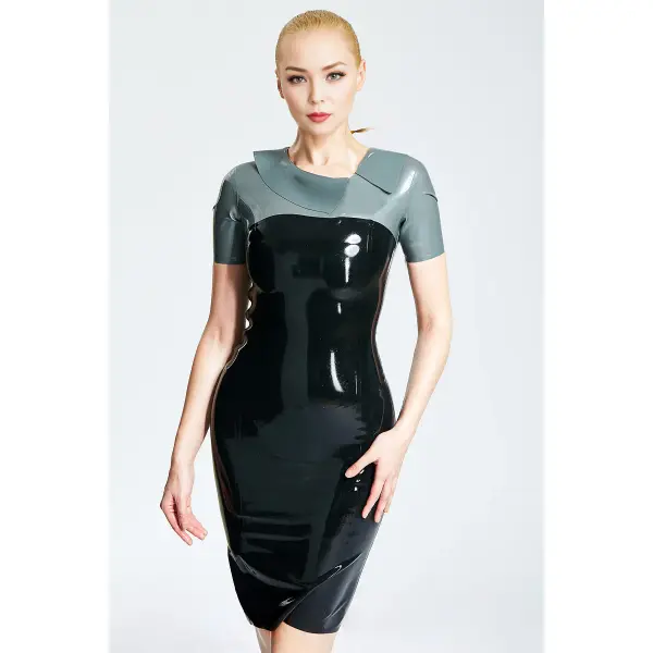 Latex Executive Style Mini Dress