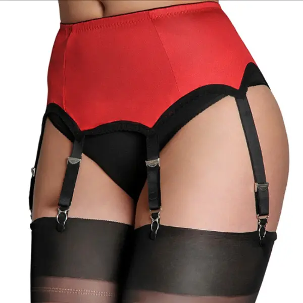 Plain Panel Suspender Belt