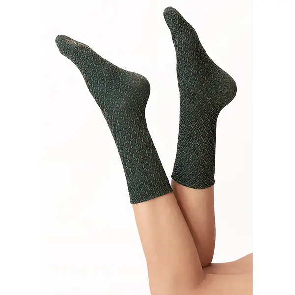 Oroblu Texture Jacquard Ankle High