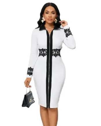 Zip Up Bodycon Dress