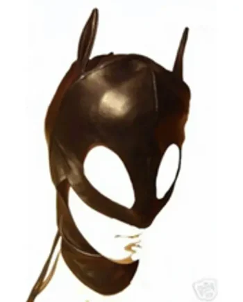 Leather Cat Mask Face Cat Woman