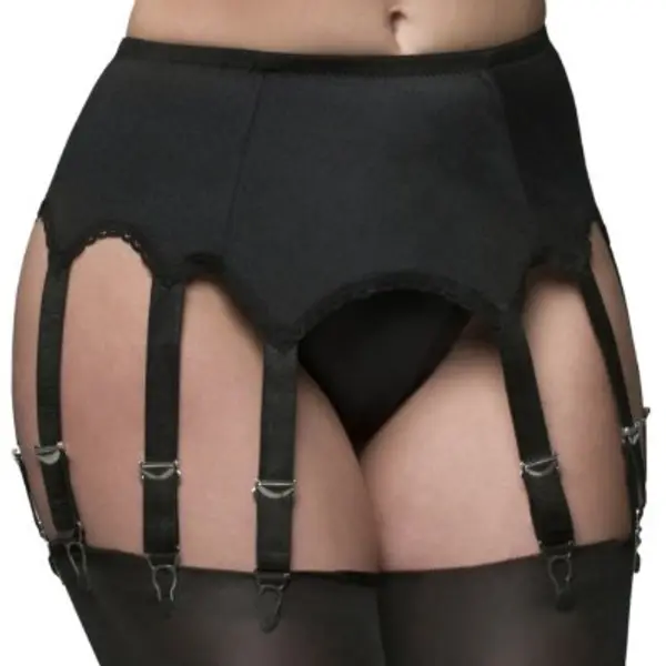 Plain 10 drop suspender belt