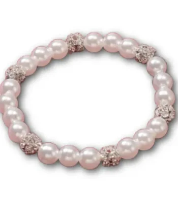 Single row elasticated pearl bracelet