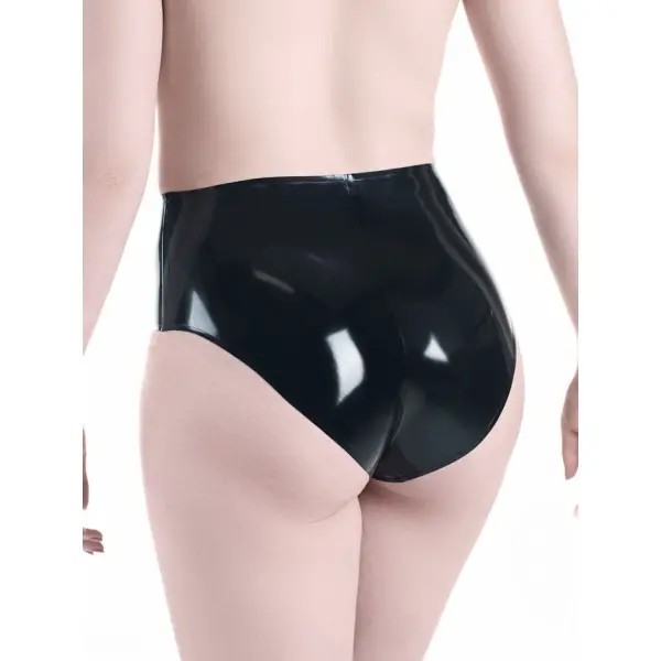 Latex High Waisted Panties With Condoms