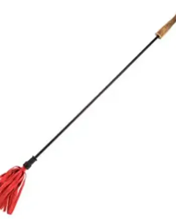 Rouge Garments Riding Crop With Wooden Handle Red