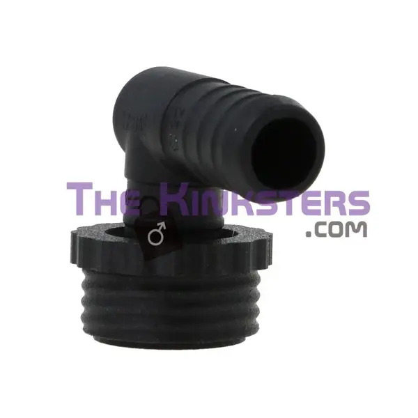 Male Screw Fit to Male Push Fit Right Angle Gas Mask Connector