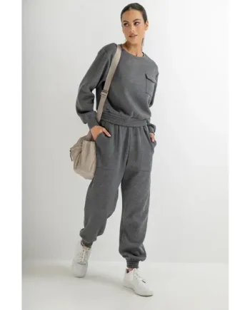 The Softest Off Duty Cuffed Jogger - Charcoal