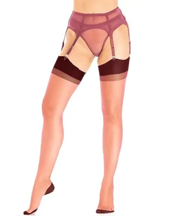 Gio Limited Edition Black Cherry Wine Full Contrast RHT Stockings
