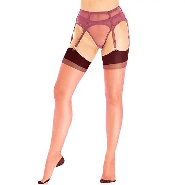 Gio Limited Edition Black Cherry Wine Full Contrast RHT Stockings