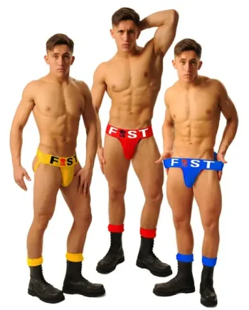 Fist Logo Jock • Blue • Red • Yellow