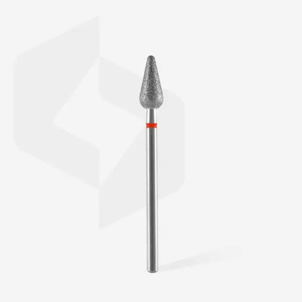 Staleks Diamond Nail Drill Bit ROUNDED PEAR RED