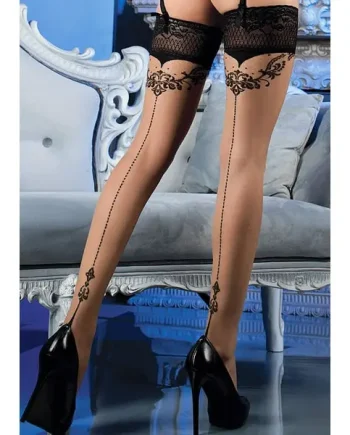 Ballerina Athena Dotted Backseamed Hold Ups