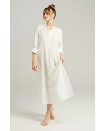 The Maxi Shirt Organic Cotton White