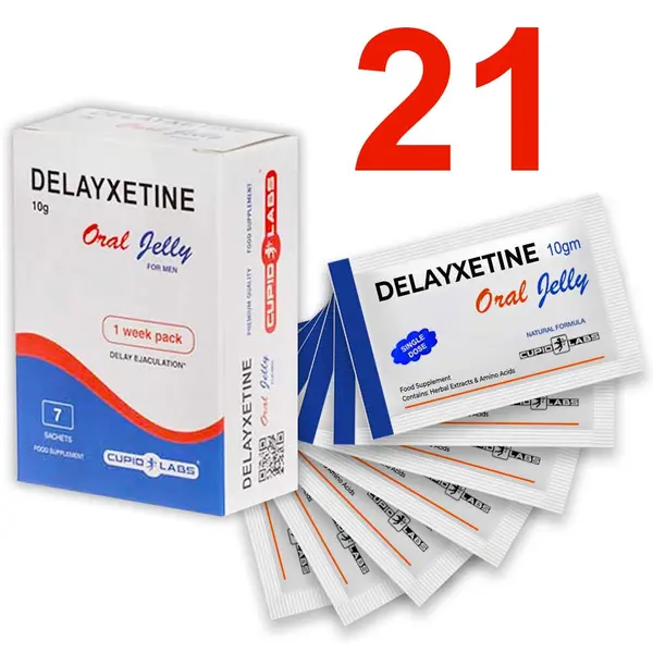 Delayxetine - Oral jelly for delaying ejaculation 21 sachets