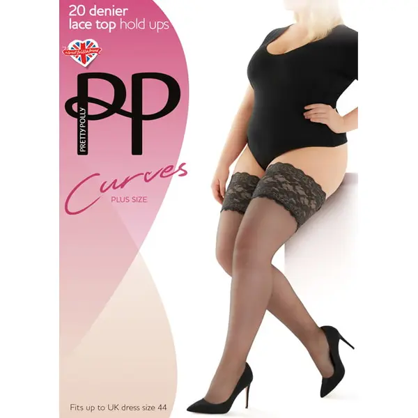 Pretty Polly Curves Lace Top Hold Ups