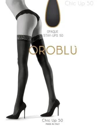 Oroblu Chic Up 50 Lace Top Hold Ups
