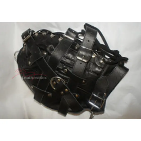 New Leather Hood Mask Fully Lined By Leatherotics