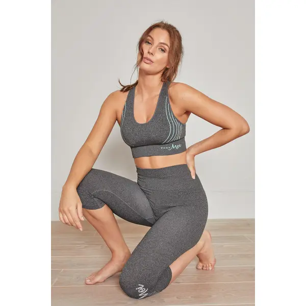 Energy Seamless Capri Legging - Grey Melange