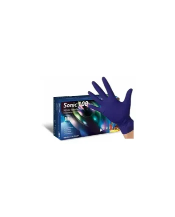 Aurelia Sonic Blue nitrile Gloves Box of 100