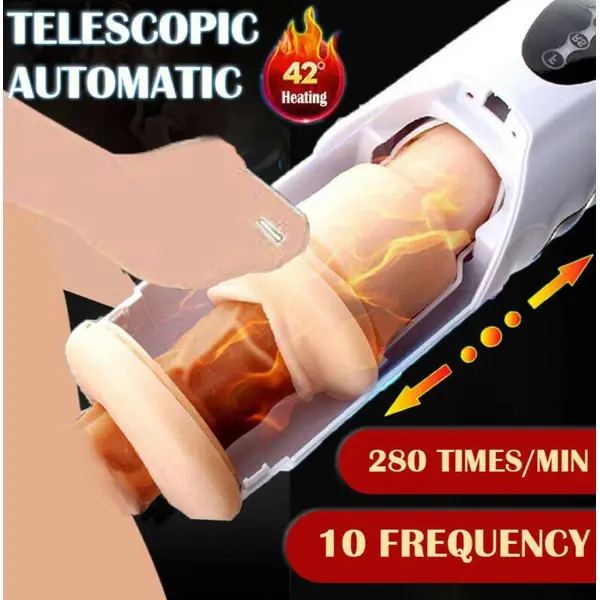 Automatic Telescopic Male Masturbator Sucking Heating Masturbation Cup Interactive Voice