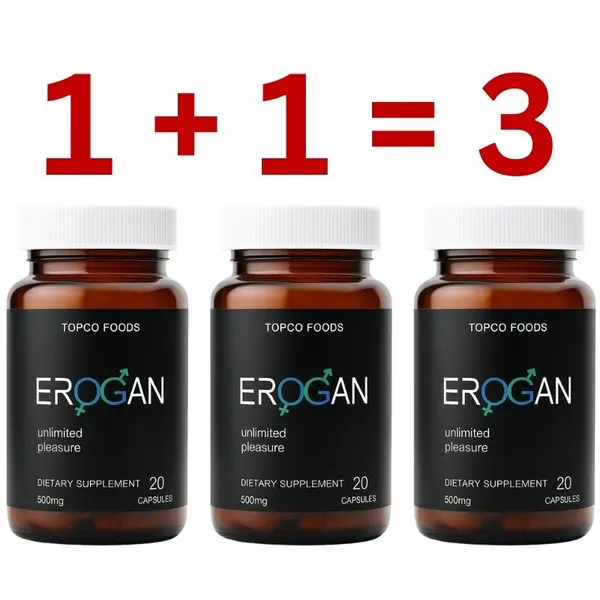 Unlock Your Sexual Potential with Erogan Capsules - Pack of 3 + 1 Free Box