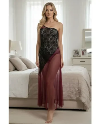Deluxerie Long Chemise Set Carlaena