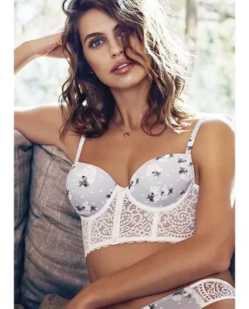 Promise Hebe Floral Push Up Bustier With Matching Brief