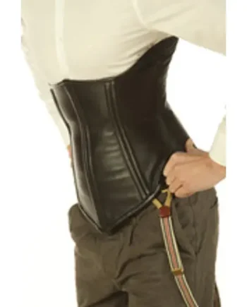 Men's Leather Corset Boned Posture Support 1224