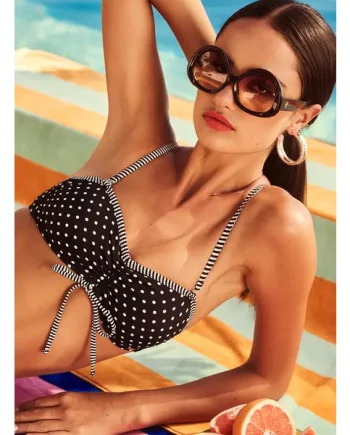 Vivara polka dot multiway bandeau bikini top