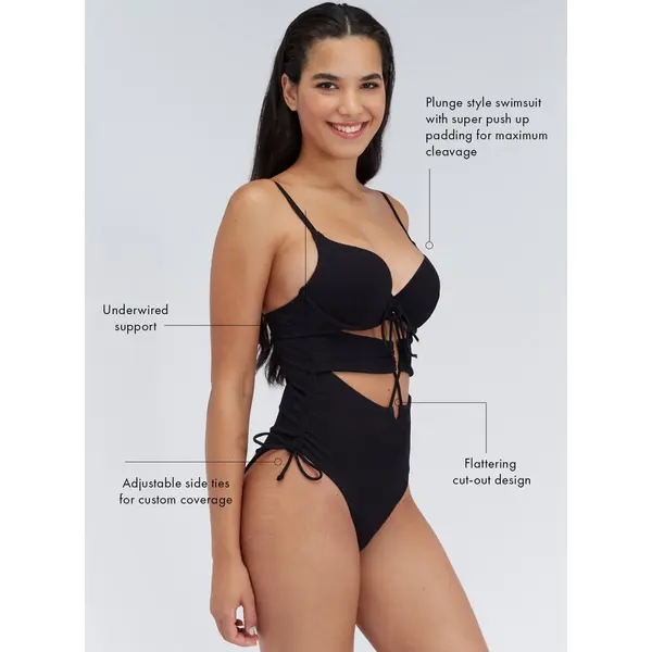 Naples crinkle super push up swimsuit