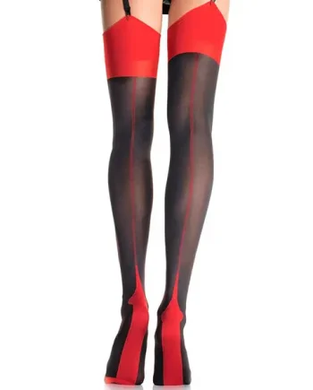 Leg Avenue Cuban Heel Backseam Stockings