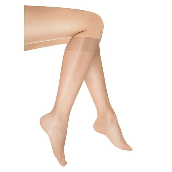 Silky Glossy Knee Highs 2 Pair Pack