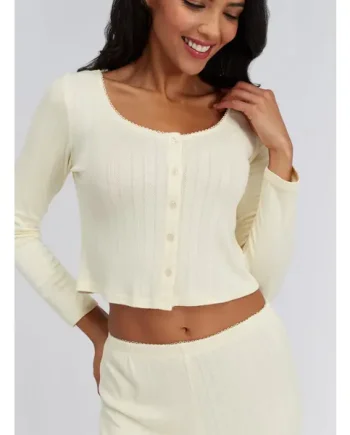 Pointelle cardigan