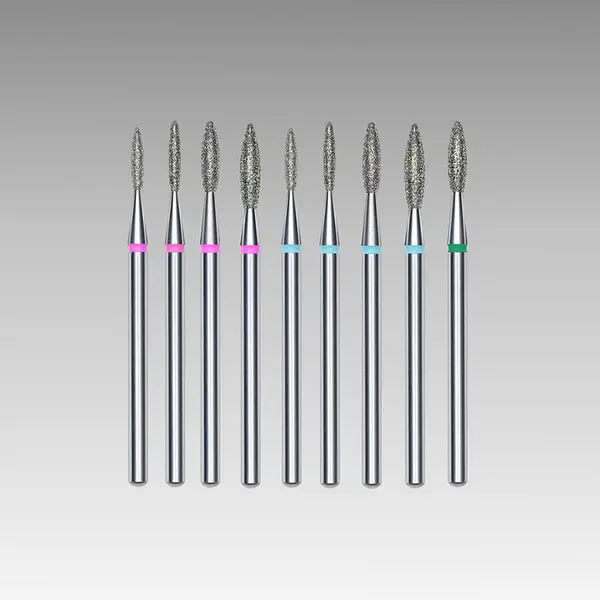 Staleks Diamond Nail Drill Bit POINTED FLAME BLUE