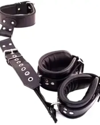 Rouge Garments Black Leather Neck to Wrist Restraints