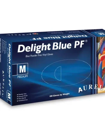 Aurelia Delight Blue Powder Free Vinyl Gloves