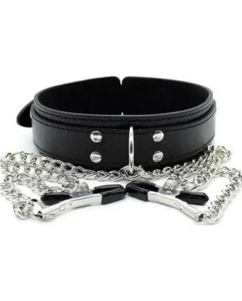 Collar with nipple clips