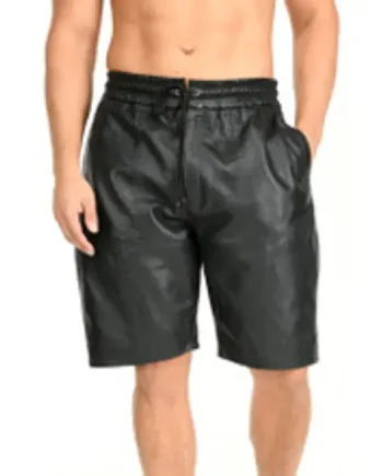 Perforated Leather Men's Shorts