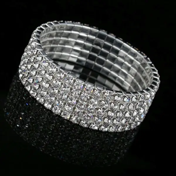 B20 – Five Row Diamante Bracelet
