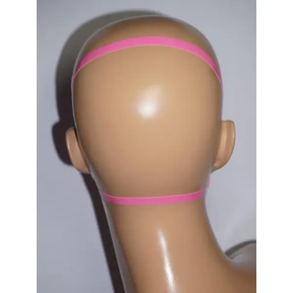 Latex Halfmask Two Slim Straps Over Ears and Neck