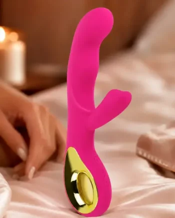 Rechargeable Dual-Stimulation Vibrator - 10 Speeds - Pink