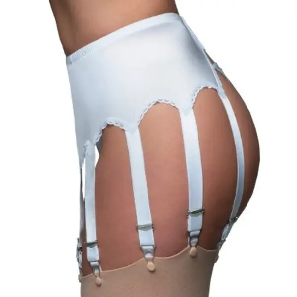Plain 10 drop suspender belt