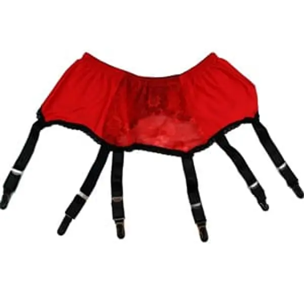Lace Front Panel Suspender Belt